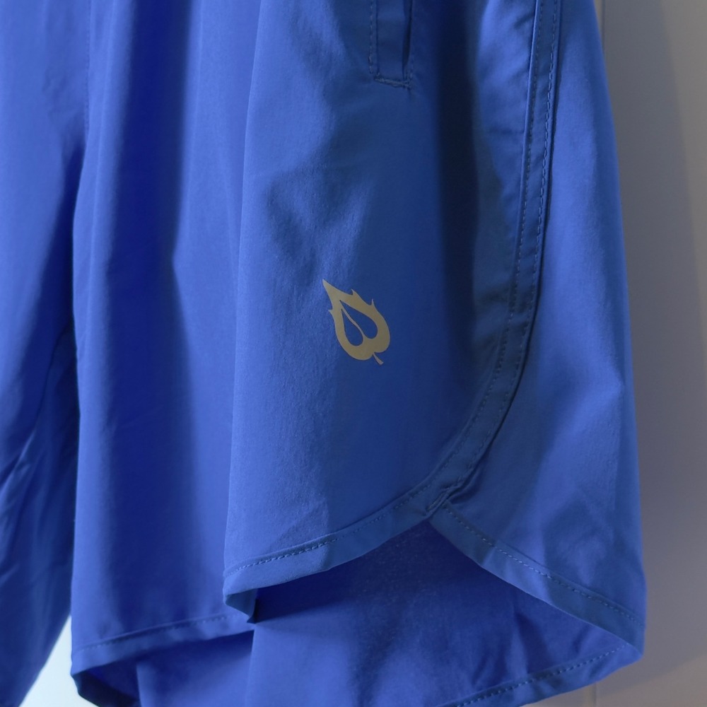NWT Baleaf Womens XL Royal High Waisted Running Shorts Back Zip Pocket Athletic - Picture 7 of 13